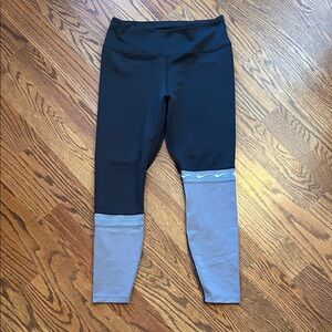Nike Kids Black and Gray Leggings